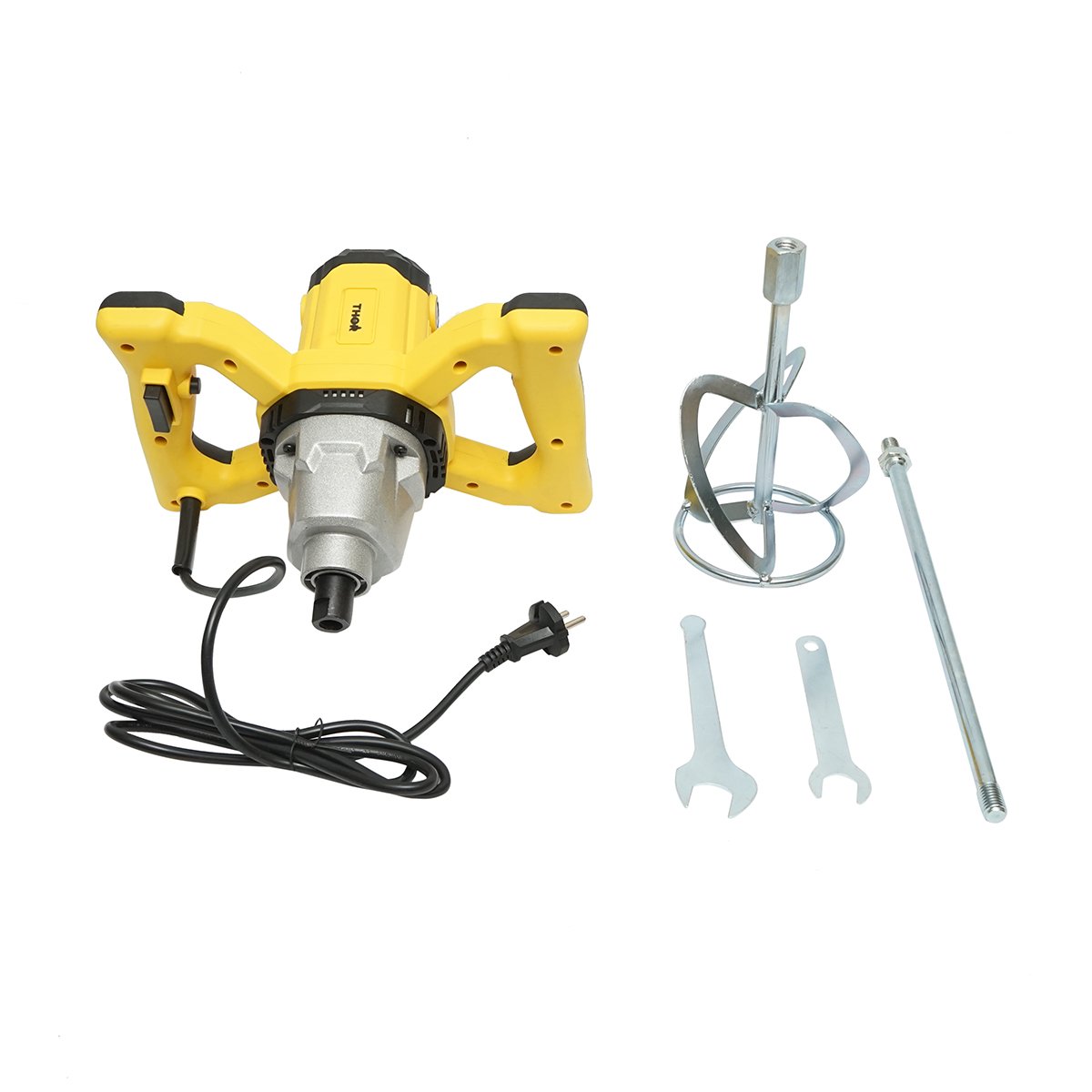 Mixer, malaxor electric profesional 1200W, 220V, 2 trepte viteza pentru vopsea, mortar, adeziv THOR